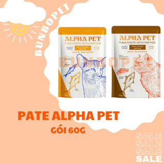  Pate Alpha Pet - Pate Cho Mèo Gói 60g Vị Cá Ngừ 