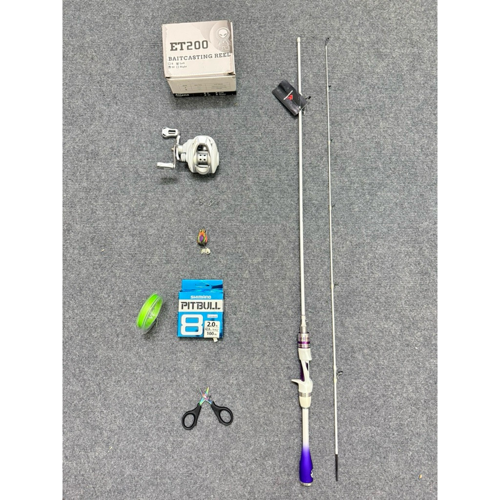 Combo Cần UL Hoàng Đế + Máy Ngang ET200 – Câu Cá Siêu Nhẹ Drag Click Cực Phê ngọc fishing