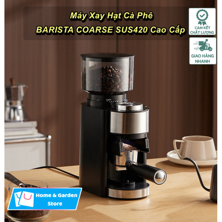[HCM] - Máy Xay Hạt Cà Phê BARISTA COARSE HB-583 SUS420 Thép Không Gỉ - Home & Garden Store