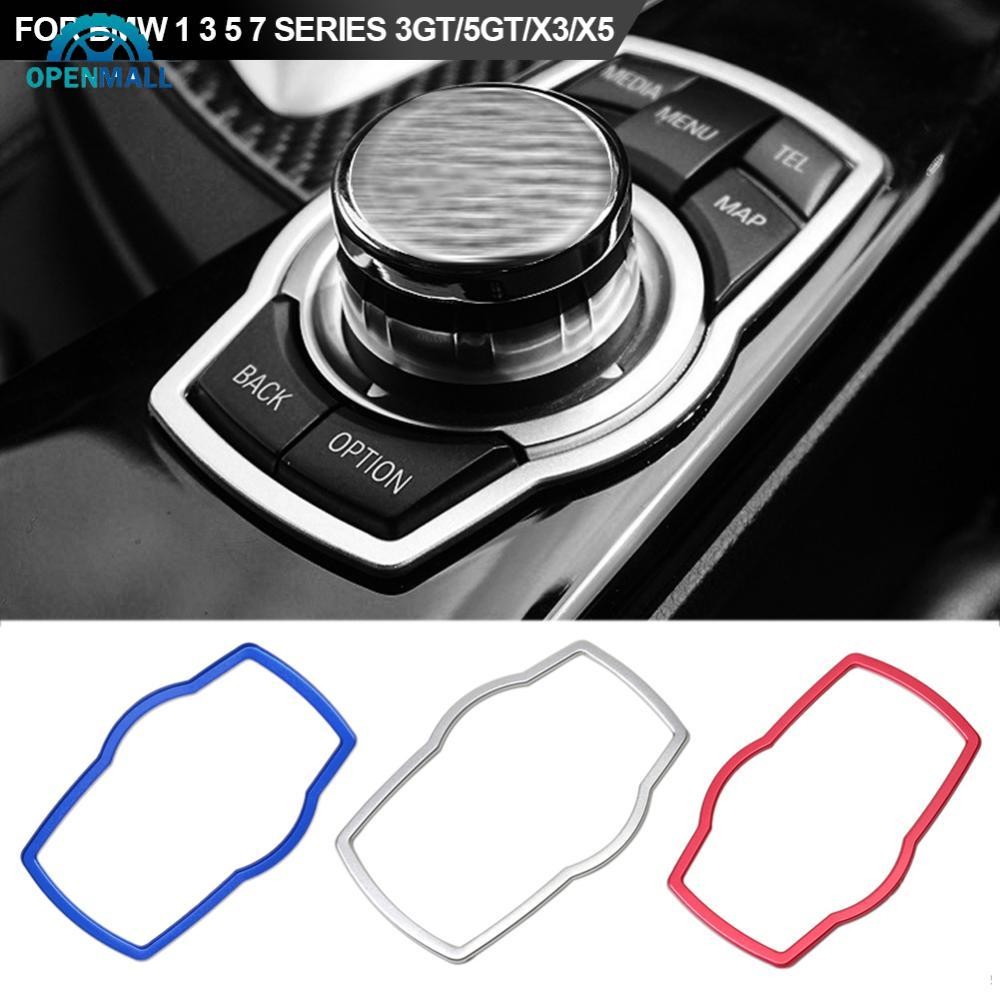 OPENMALL Kiểu Dáng Ô Tô Nội Thất Nút Đa Phương Tiện Bao Khuôn Viền Cho Xe BMW 1 3 5 7 Series 3GT / 5