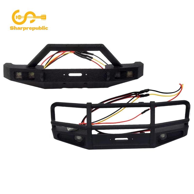 Sharprepublic RC Cản Trước Với Đèn LED Phụ Tùng Dễ Dàng Lắp Đặt Sửa Đổi Phụ Kiện Xe RC Chắc Chắn Cho