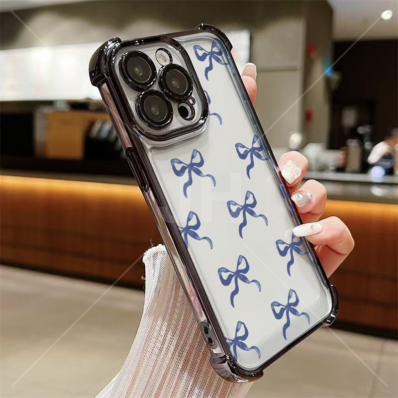 Ốp lưng Samsung A54 5G A56 5G A7 2018 A70 A70S A71 5G A72 4G 5G A73 5G Ốp lưng bốn góc chống rơi nơ 