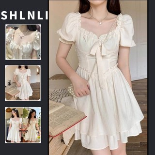Áo bong bóng cổ vuông mùa hè dành cho nữ Slim Fit cổ vuông màu trơn