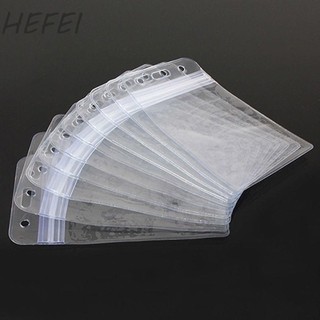 HEFEI Túi 10 Cái / bộ Dây Kéo Nhựa PVC Trong Suốt