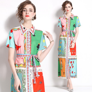 Áo sơ mi dài tay in vải lanh ngắn tay mỏng mới mùa hè