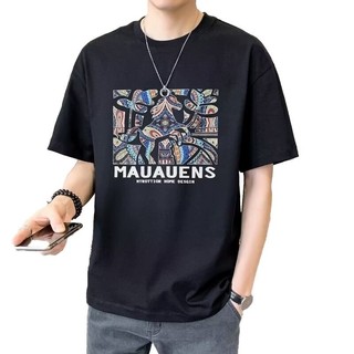 S-5xl Mỹ Retro In Hình Áo Thun Ngắn Tay Nam Mùa Hè Phong Cách Mới Rời Cặp Đôi Top Kích Thước Lớn
