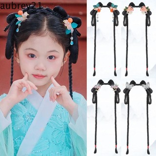 Băng đô tua rua hoa AUBREY, Băng đô phong cách cổ xưa truyền thống Hanfu Tóc giả, Công chúa phong cách Trung Quốc ngọt ngào Cổ trẻ em Hanfu Tóc giả