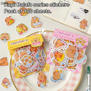 [Dhin] 100 Tờ Phim Hoạt Hình Sáng Tạo Capybara Pochacco Kuromi Đề Can Dính Văn Phòng Phẩm Nhãn Dán Học Sinh Sổ Lưu Niệm DIY Nhãn Dán Trang Trí COD
