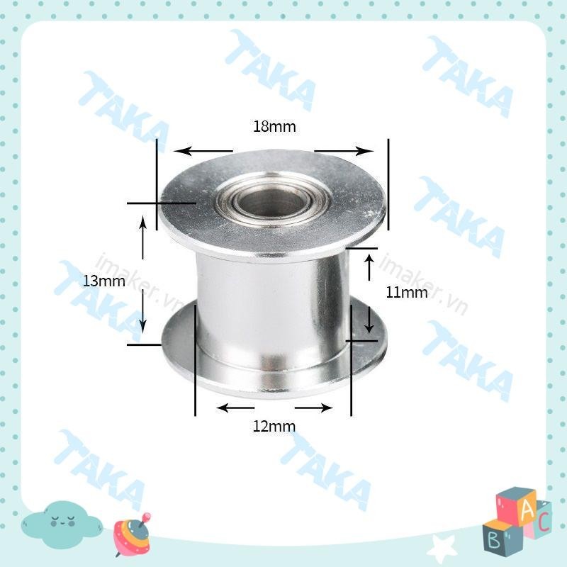 Pulley ròng rọc GT2 Trơn - Trục 5mm Bản 10mm - TaKa DiY