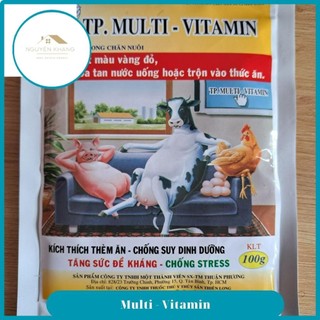 Multi- Vitamin kích thích thèm ăn, chống suy dinh dưỡng tăng sức đề kháng chống stress cho gà bò heo chim cút vịt