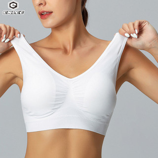 [Enlee] Áo ngực thể thao có dây dày cỡ lớn hai lớp liền mạch điều chỉnh yoga áo ngực thể thao