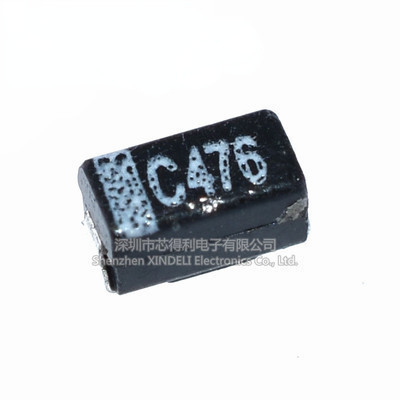 Tụ điện Tantalum đen 476C 16V47UF Loại A NEC Patch 1206 Tụ điện 47UF C476