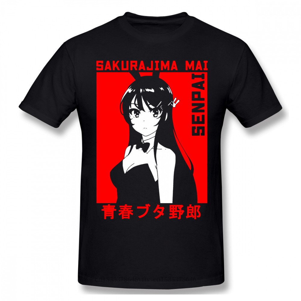 Mai Sakurajima In Cotton Ngộ nghĩnh Áo Sơ Mi Rascal Không Mơ Thấy Thỏ Senpai Aobuta Anime Nam Thời T