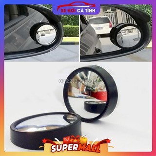 Gương cầu lồi LOẠI XỊN DÍNH 3Mxoay 360 cao cấp cho ô tô, gương mắt cá hình tròn góc rộng 135 độ dành cho xe hơi
