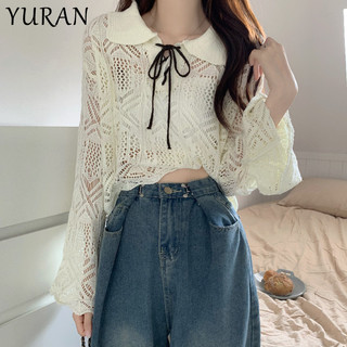 YURAN áo len cardigan áo khoác cardigan Phong cách Popular Trendy phổ biến WMJ24803JZ 32Z240807