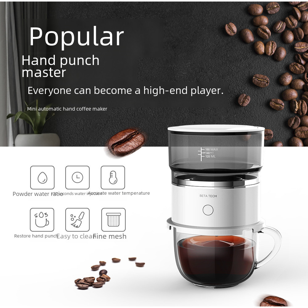 Máy pha cà phê Mini Máy pha cà phê Máy pha cà phê cầm tay tự động Máy pha cà phê nhỏ giọt