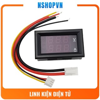 Đồng Hồ Đo Dòng Đo Áp DC 10A hiển thị LED 7 đoạn 2 màu xanh đỏ