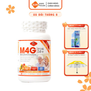 Viên Uống Bổ Sung Vitamin M4G Multi Vitamin For 50+ Cho Người Trên 50 Tuổi Olympian Labs Hộp 30 Viên