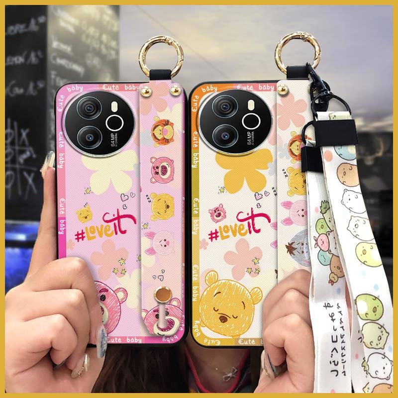 Anti-dust Kickstand Phone Case For Blackview Shark8/Oscal Tiger12 Phone Holder Wristband Silicone Dirt-resistant Shockproof