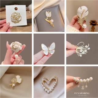  16 Kiểu Tùy Chọn Trâm Cài Áo Hình Bướm Đính Ngọc Trai   ghim cài quần áo cao cấp đính hạt nơ cài áo 