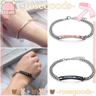 Vòng đeo tay thép titan không gỉ mặt in chữ cái tùy chọn thời trang dành cho cặp đôi