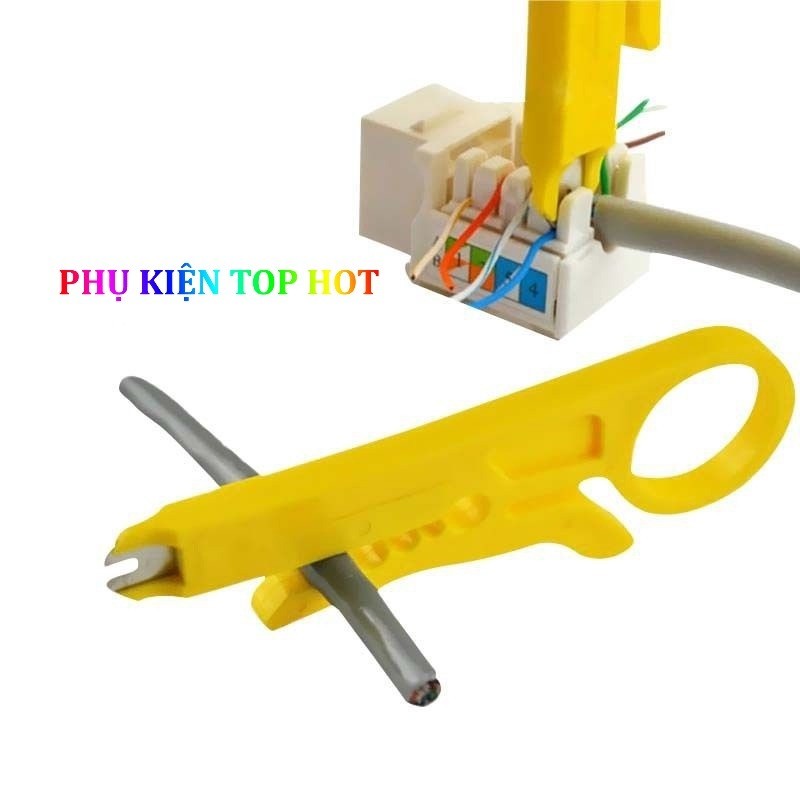 Combo 2 Dụng cụ tuốt vỏ nhấn dây cáp mạng