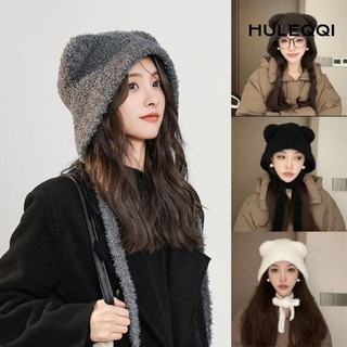 HULEQQI Mũ Beanie Dây Đeo Dài Ngọt Ngào Nữ