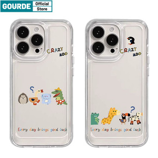 Gourde Ốp Lưng iPhone dễ thương đơn giản trong suốt in hình hình hoạt Động vật Họa Tiết Ốp Điện Thoại Mềm TPU Cao Cấp Chống Sốc Cho iPhone 16 15 14 12 13 11 Pro Max IP 7 8 Plus Iphon X XS XR XsMax