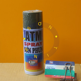 Sơn xịt ATM màu Xanh Lá Bộ Đội Olive A268 Olive Green 400 ml