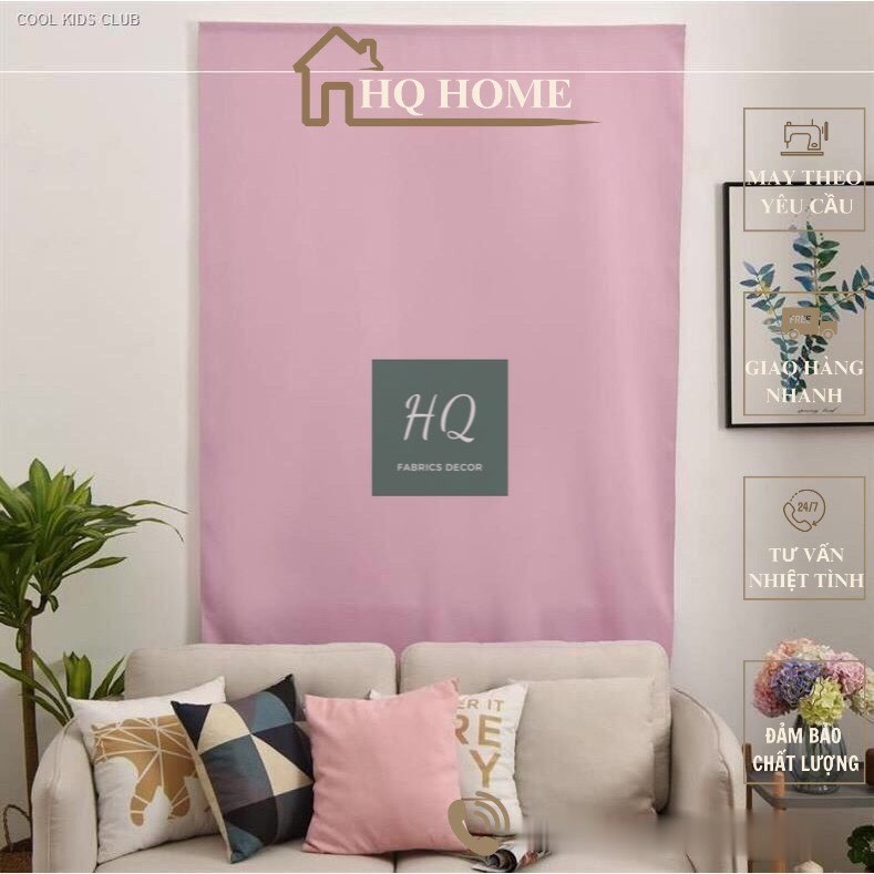 Rèm cửa sổ dán tường màu hồng