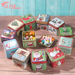 Dfgf Hộp Kẹo Sắt Hoạt Hình Đồ Trang Trí Giáng Sinh Hộp Quà Tặng Kẹo Jar Hộp Thiếc Đồ Trang Trí Giáng Sinh