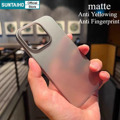 Suntaiho Ốp Lưng iPhone Thanh Lịch Đơn Giản Trong Suốt Nhám Màu Đen Ốp điện thoại Cao Cấp Silicon Mềm Chống Sốc TPU Trong Suốt Cho Iphone 16 15 14 13 12 11 Pro Max IP 7 8 Plus Iphon X XR Xs Max