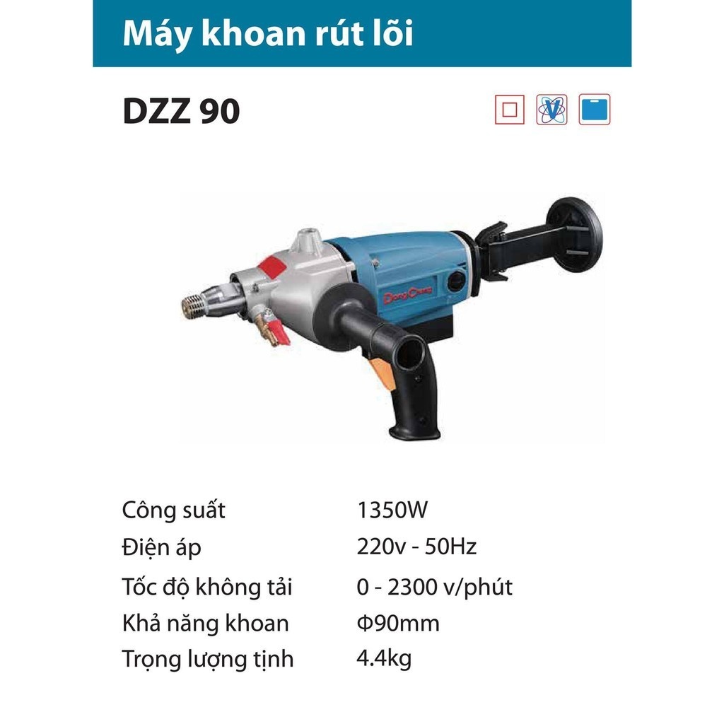 Máy Khoan Rút Lõi Bê Tông Cầm Tay Dongcheng DZZ90