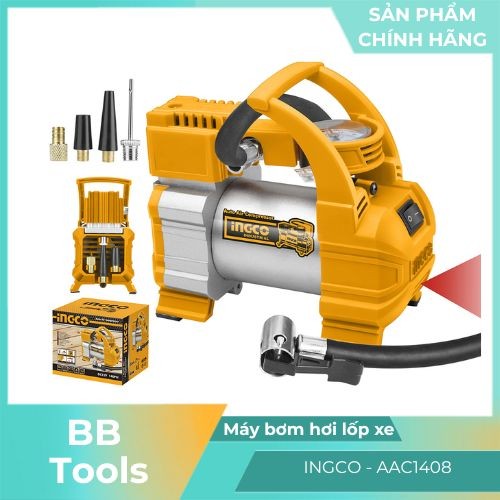 MÁY BƠM HƠI LỐP XE Ô TÔ INGCO 12V AAC1408