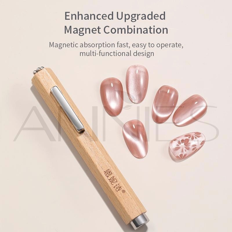 ANNIES Bút Nam Châm Làm Móng 3 Trong 1 – Dụng Cụ Tạo Hiệu Ứng Gel Mắt Mèo, Từ Lực Mạnh, Gỗ Cao Cấp