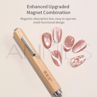 ANNIES Bút Nam Châm Làm Móng 3 Trong 1 – Dụng Cụ Tạo Hiệu Ứng Gel Mắt Mèo, Từ Lực Mạnh, Gỗ Cao Cấp