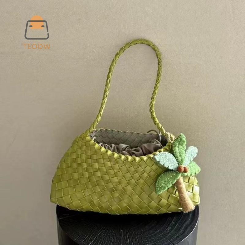 [TeOdw-t] Túi xách nữ nách mùa hè Túi dệt giả da dung tích lớn Túi xô mẹ-con Túi đeo vai kỳ nghỉ thông thường [MỚI]