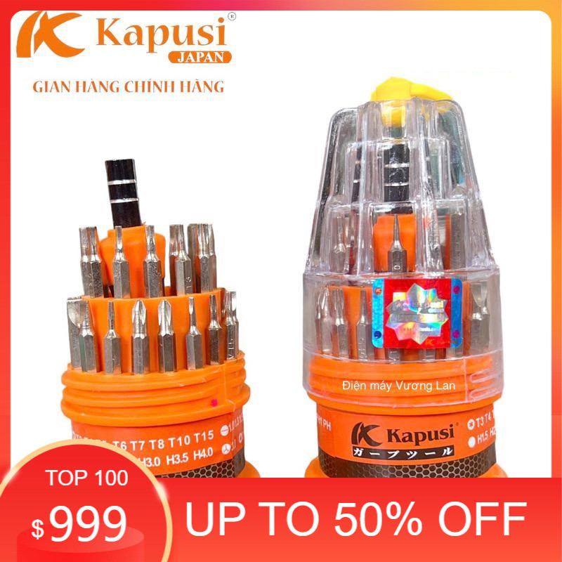 Bộ tô, tua vít đa năng 31 chi tiết KAPUSI K-6036, tua vít chuyên dụng sửa điện thoại đồ điện tử K-60