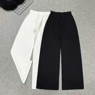  Quần Dài Kaki Bigsize Nữ Suông Dài Cạp Cao Lưng Thun Chất Mềm Đứng Form Rộng Lên Dáng Đẹp Q563 