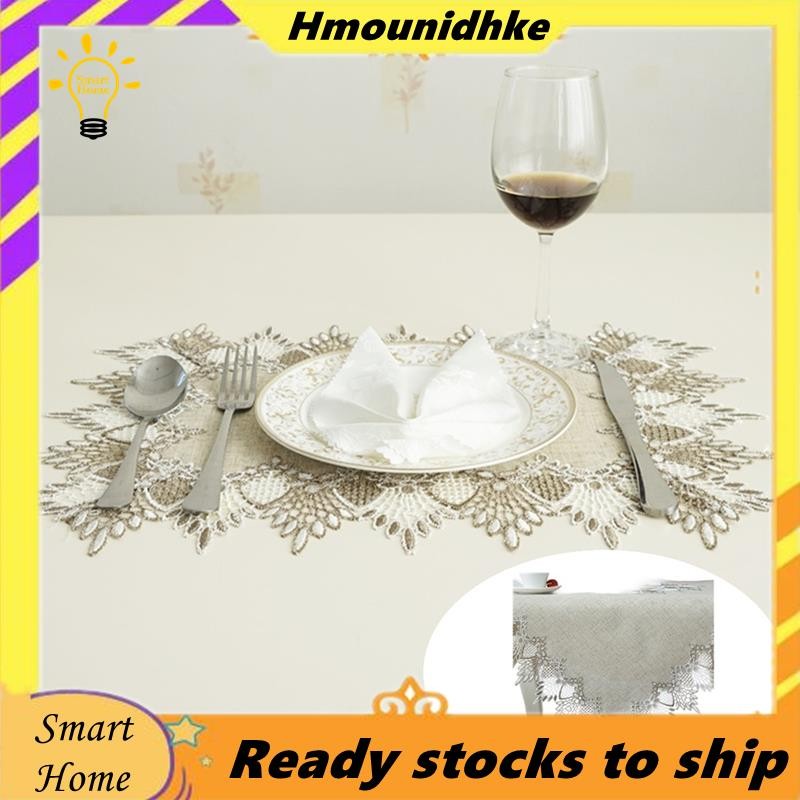 Trung Tính Linen Table Runner Ren Table Runner Bàn Cà Phê Và Trang Trí Nhà Cửa Cho Nông Dân (Màu Be,