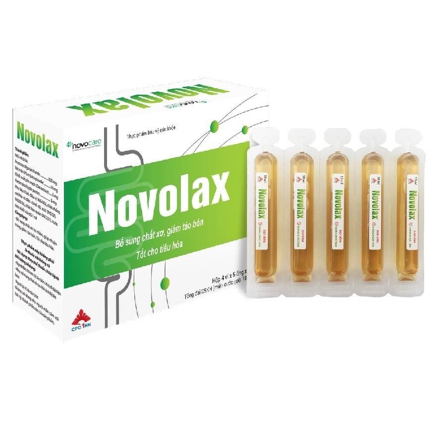 Novolax - bổ sung chất xơ - giảm táo bón - hộp 20 ống