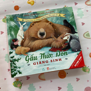 Sách Tranh Song Ngữ - Gấu Thức Đón Giáng Sinh