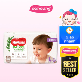 Tã quần siêu cao cấp Huggies Platinum Nature Made L 44 miếng - concung