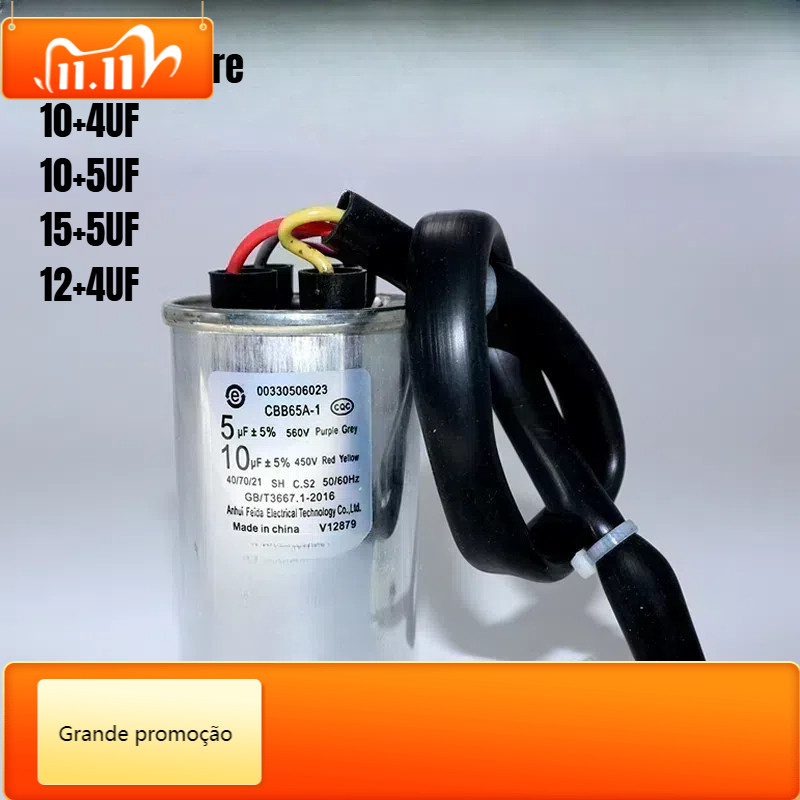 Tụ điện máy giặt tự động QSJZHY Cbb65 Tụ điện 4 dây 10 + 4UF 10 + 5UF 12 + 4UF 15 + 5UF