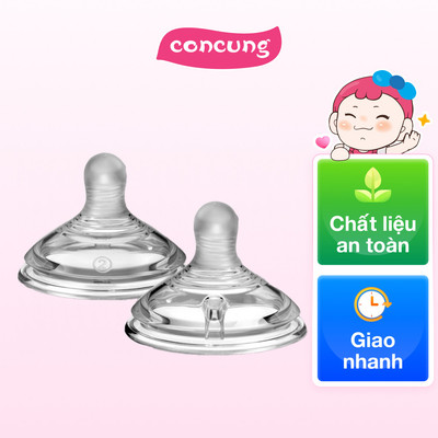 Núm ty silicon siêu mềm tự nhiên cho bé Tommee Tippee Natural Start  Medium Flow 3-6 tháng (vỉ đôi)