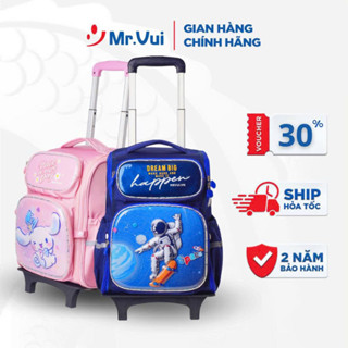 Balo cần kéo Mr.Vui BLCK 1053 nhiều ngăn chống thấm cho bé trai, bé gái tiểu học cấp 1