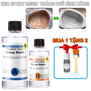  Keo Epoxy Resin Tráng Phủ Bình Xăng Rỉ Sét Phục Hồi Bình Xăng Bị Rò Rỉ Bảo Vệ Lâu Dài - Bộ 150G 