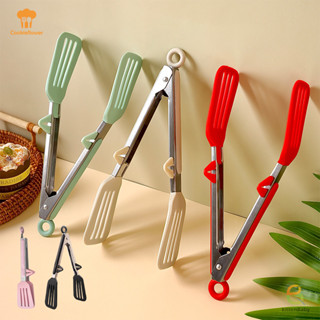 Kittenbaby Thực Phẩm Tông Thép Không Gỉ Nhà Bếp Kẹp Silicon Chống Trơn Trượt Nấu Kẹp Bbq Salad Dụng Cụ Nướng Phụ Kiện Nhà Bếp Mới