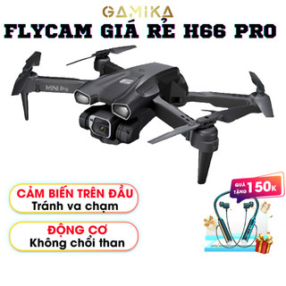Flycam giá rẻ H66 Pro, Máy bay điều khiển từ xa camera kép,  kích thước nhỏ, chức năng wifi, tránh va chạm