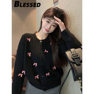 Blessed áo len cardigan áo khoác cardigan Hàn Phong Stylish Cute Casual WMJ2470JLB 29Z240720